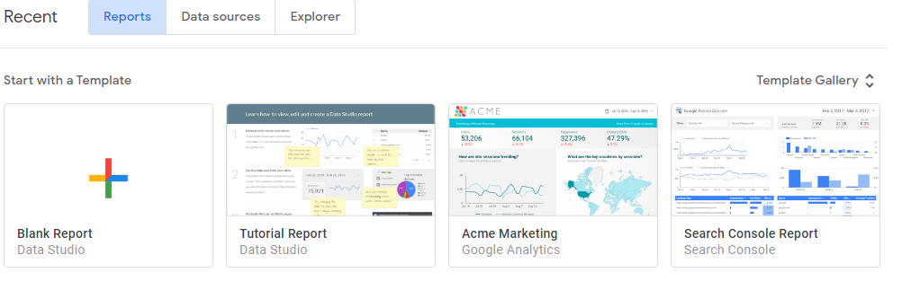 Google Data Studio template