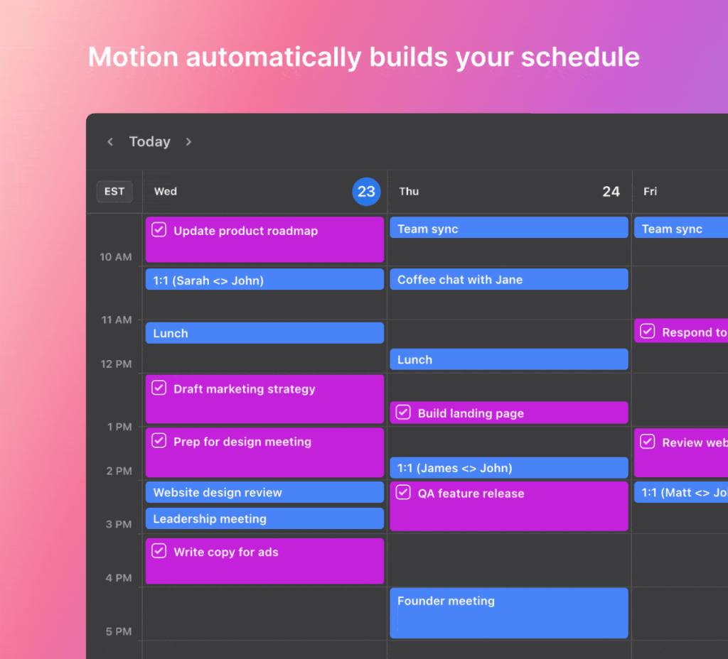 motion a productivity app
